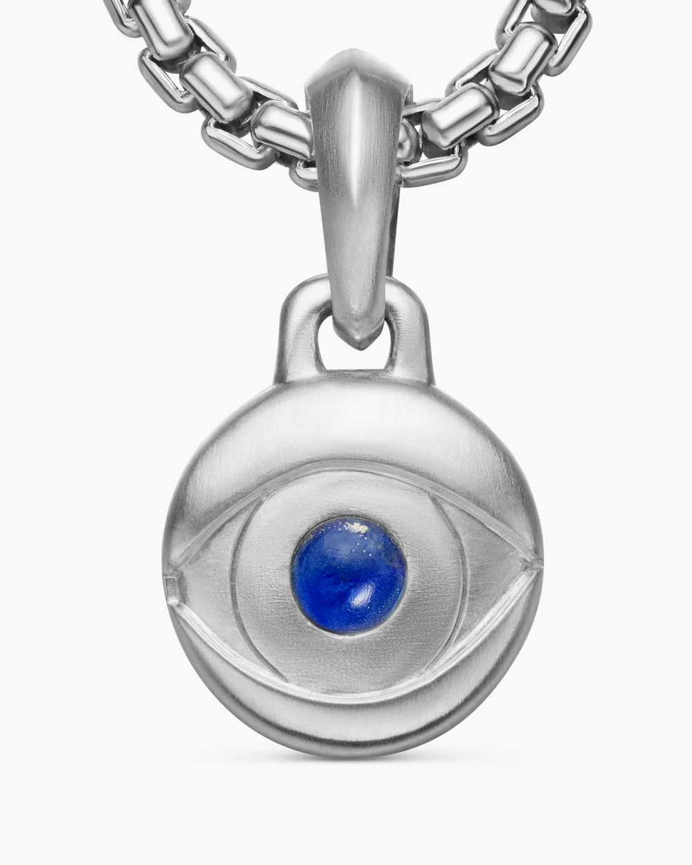 Evil Eye Amulet Sterling Silver with Lapis