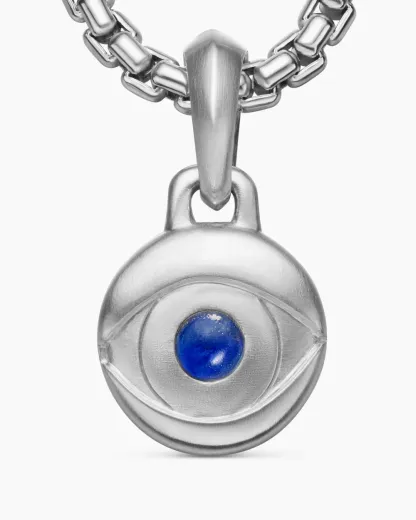 Evil Eye Amulet Sterling Silver with Lapis
