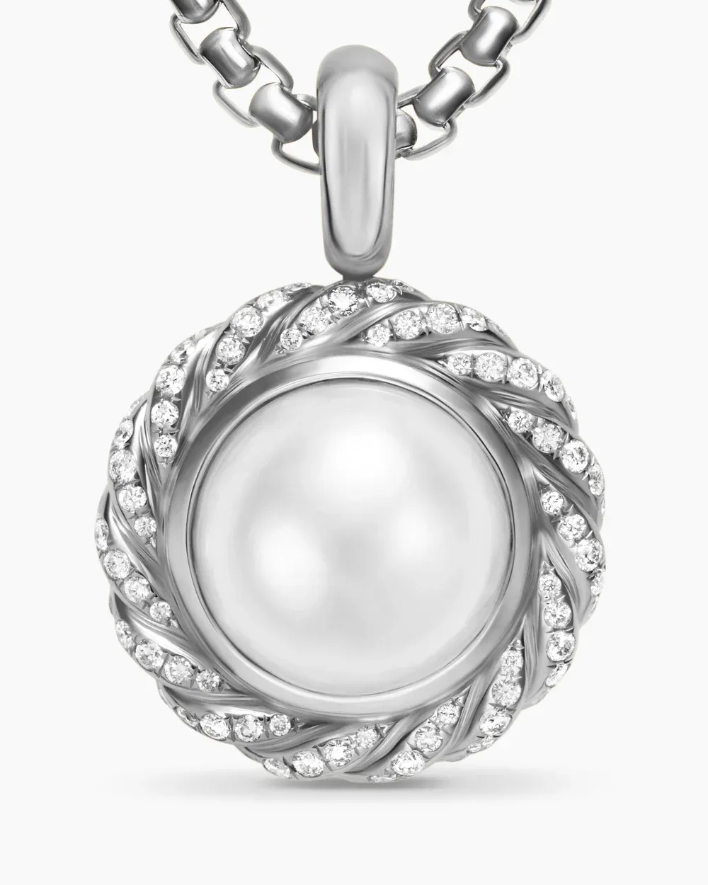 Pearl Classics Cable Halo Amulet Sterling Silver with Diamonds
