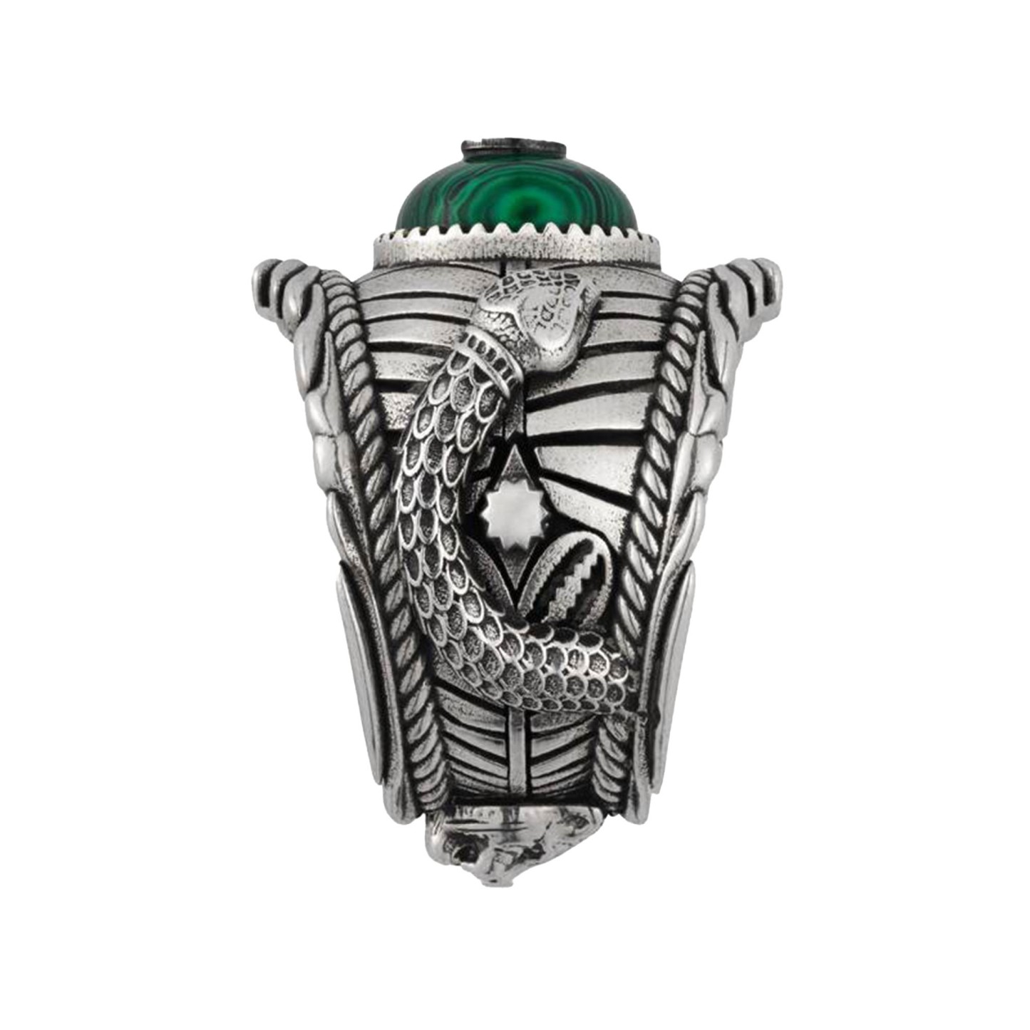 Medium Feline Head Sterling Silver Ring