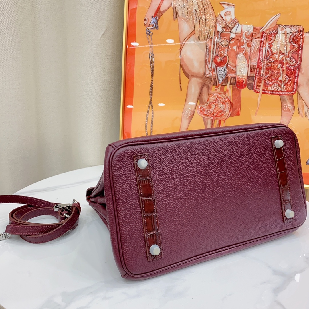 Herthtmes Togo Matte Alligator Birkin Touch 25/30 Gold