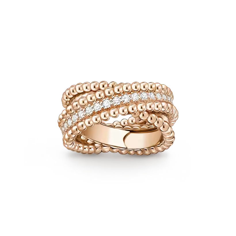Perlée diamonds duo ring