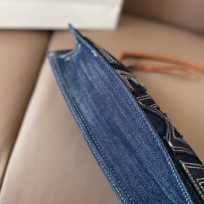 Big Logo Denim Shoulder Bag