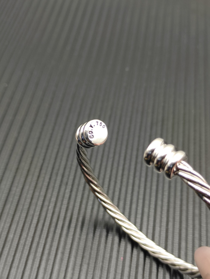 4mm Cable Classic Bracelet with Triple-Bar End Caps – Sterling Style