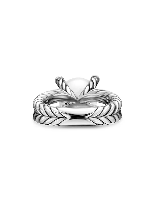 Dathtvid Yurthtman  Cable Collectibles® Pearl Ring with Diamonds