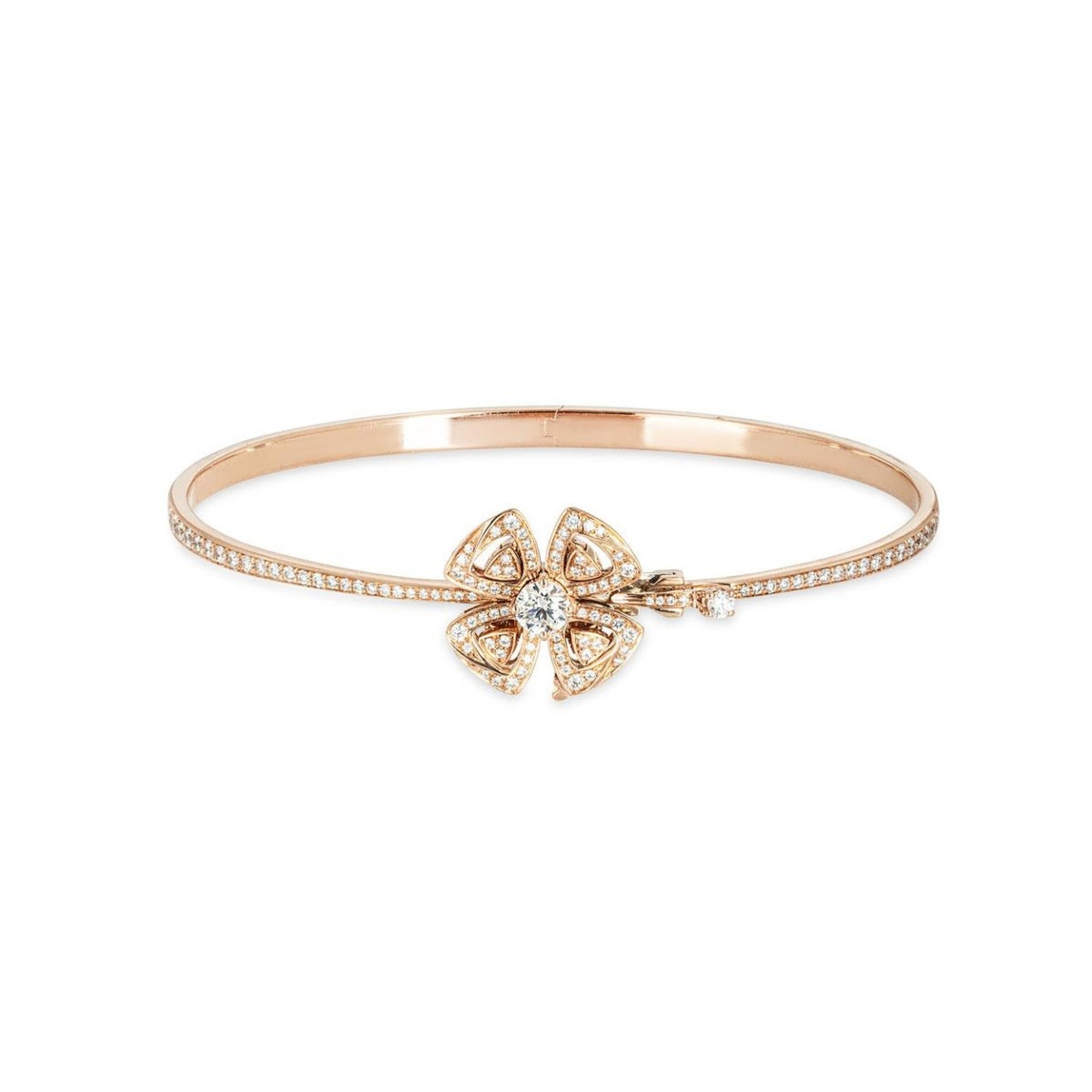 BVLthtGARI ROSE GOLD DIAMOND FIOREVER BRACELET