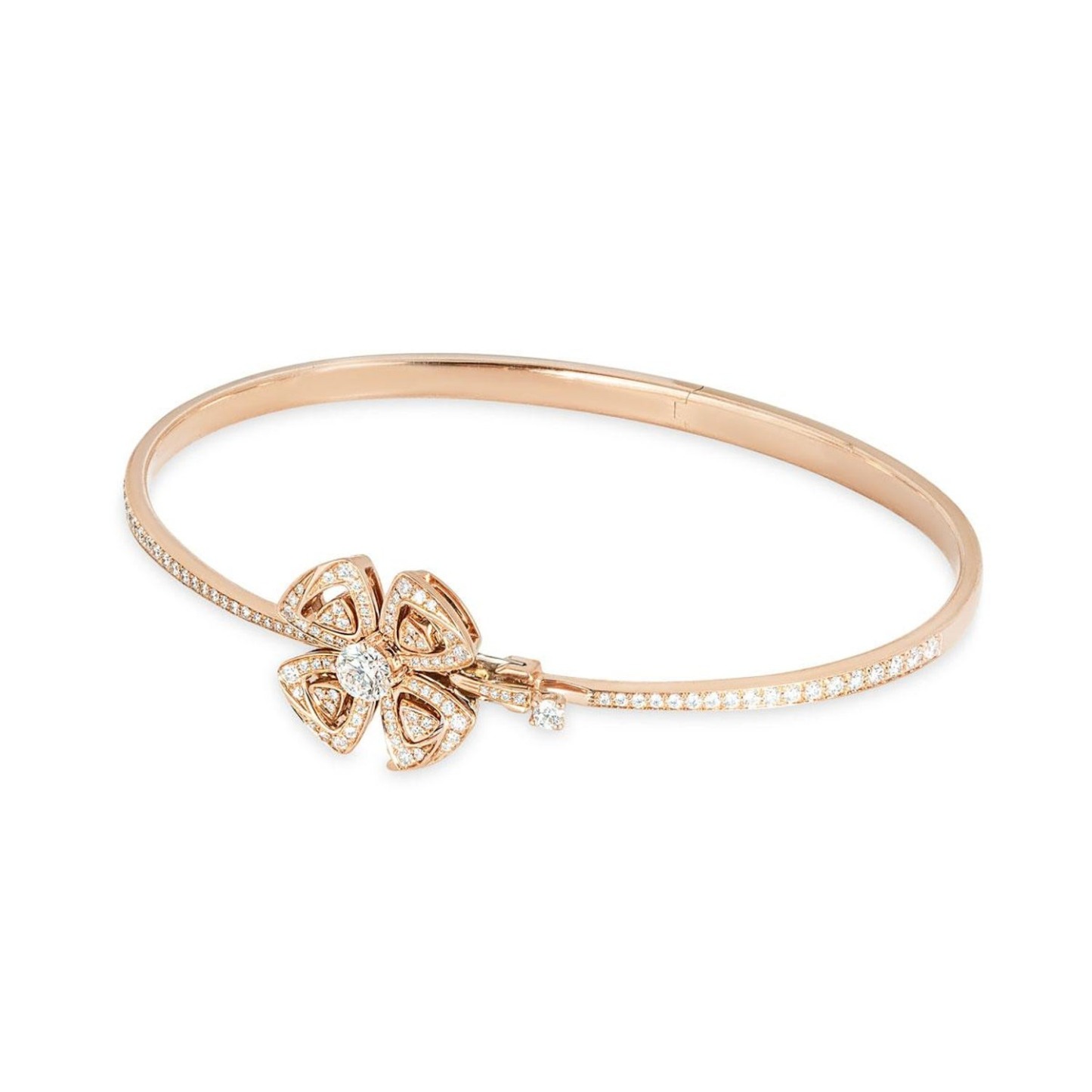 BVLthtGARI ROSE GOLD DIAMOND FIOREVER BRACELET