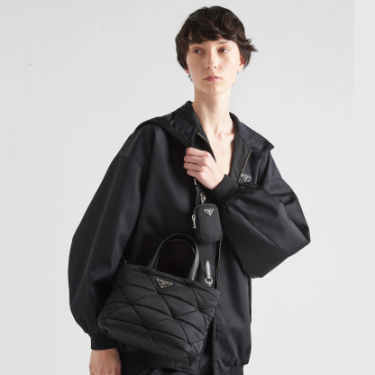 Padded Re-Nylon tote bag
