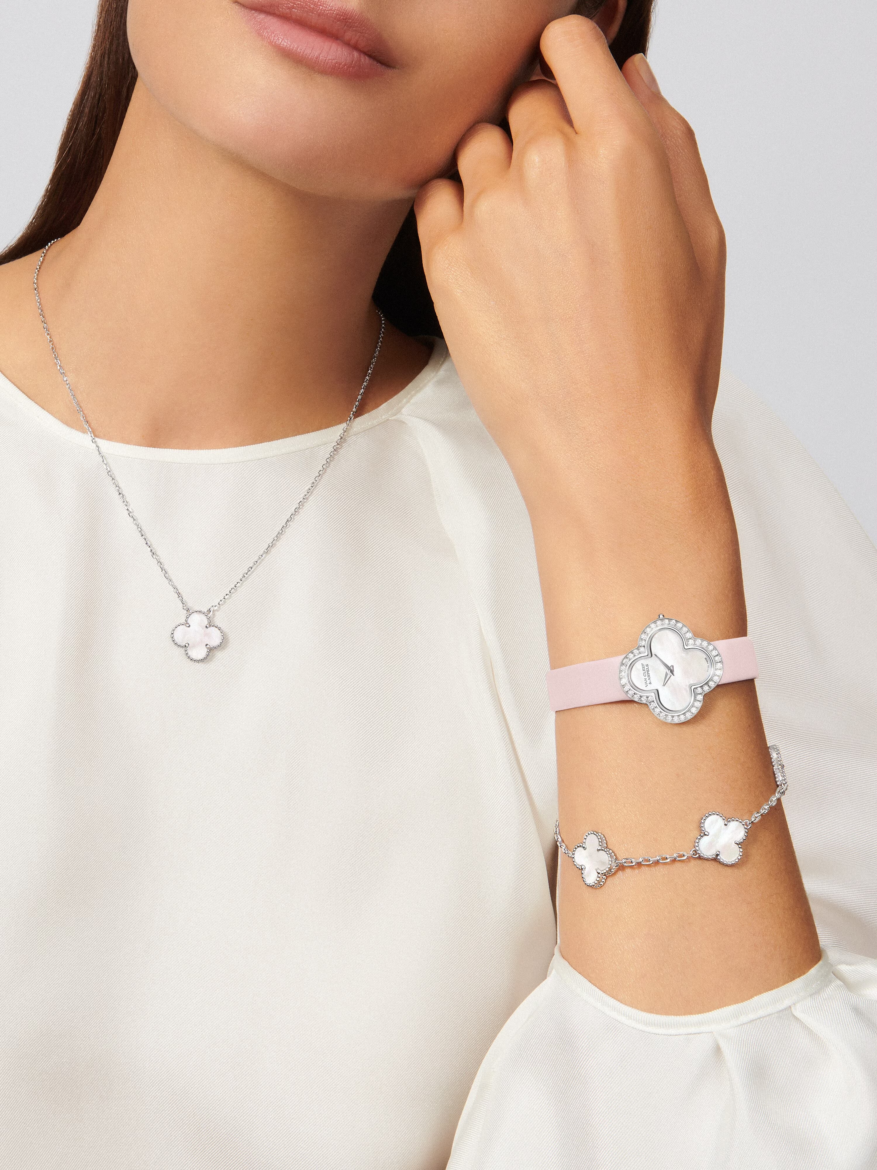 3-Piece Alhambra White Gold & Lucky Clover
