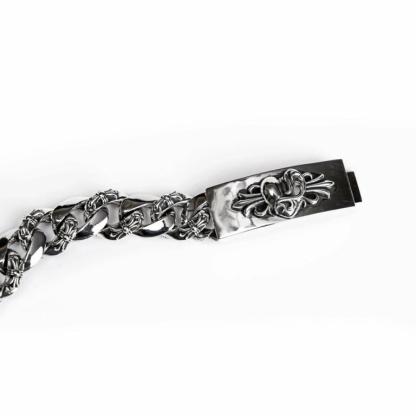 HEART INSIGNIA ID FANCY CHAIN BRACELET