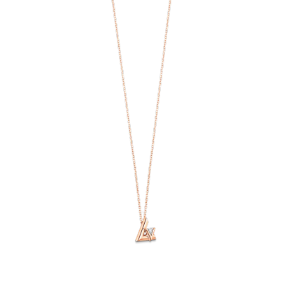 Volt One Small Pendant, Pink Gold And Diamond