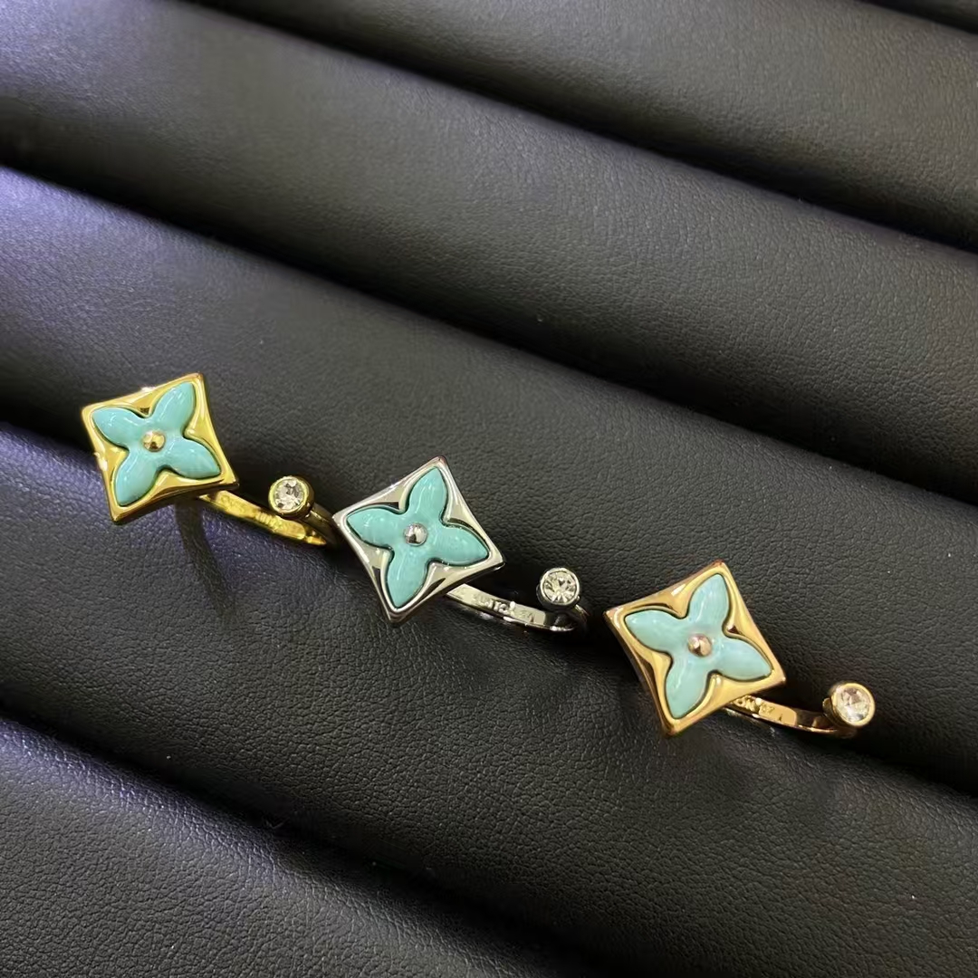 Colour Blossom Mini Star Ring, Onyx And Diamond