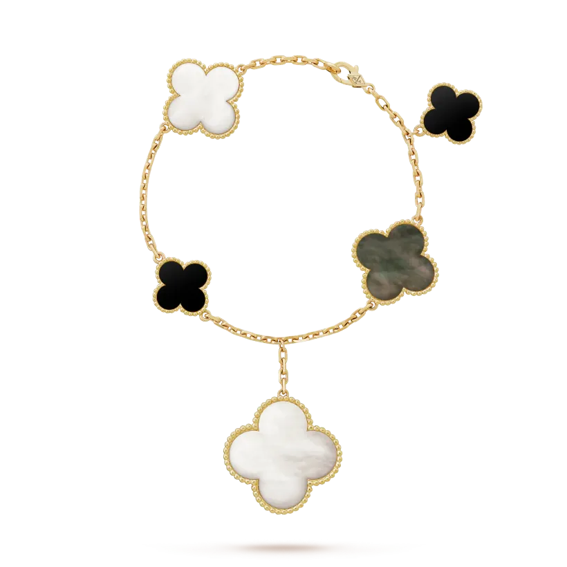 MAGIC ALHAMBRA NECKLACE, 6 MOTIFS & MAGIC ALHAMBRA BRACELET, 5 MOTIFS