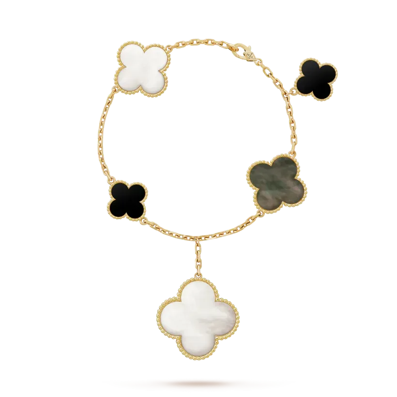 MAGIC ALHAMBRA NECKLACE, 6 MOTIFS & MAGIC ALHAMBRA BRACELET, 5 MOTIFS