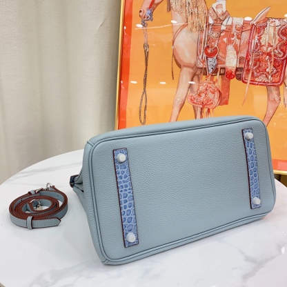 Herthtmes Togo Matte Alligator Birkin Touch 25/30 Gold