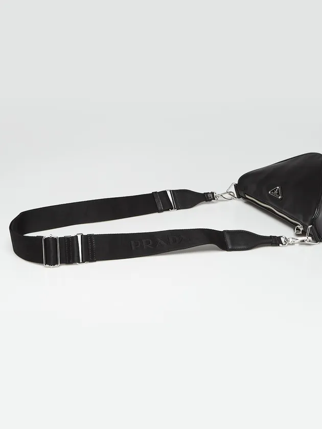 Triangle Logo Zip Crossbody Bag Soft Leather Small