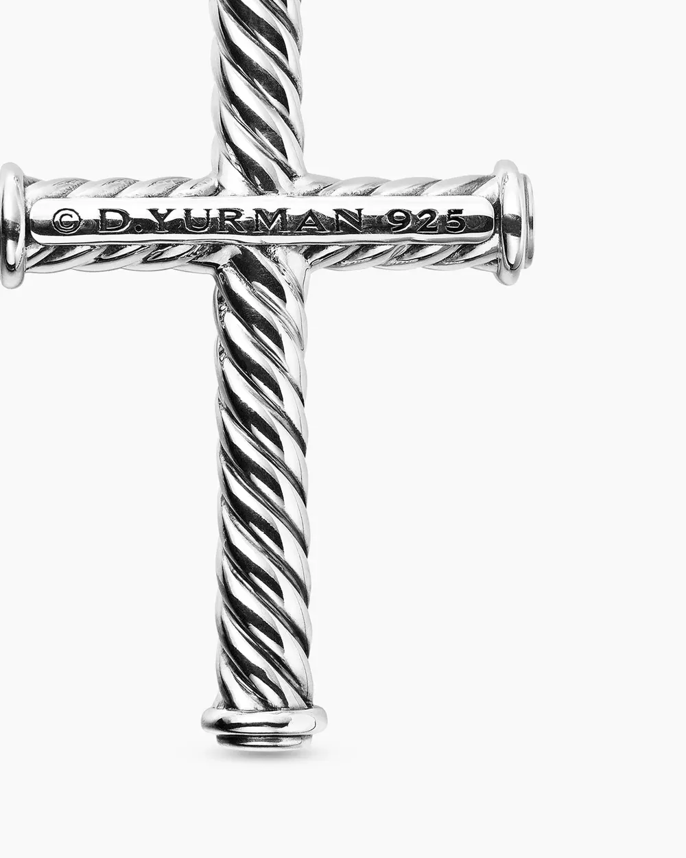 Cable Cross Pendant Sterling Silver