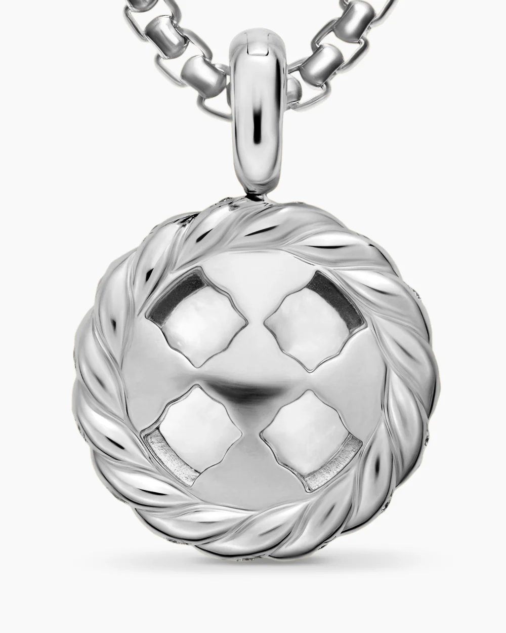 Pearl Classics Cable Halo Amulet Sterling Silver with Diamonds