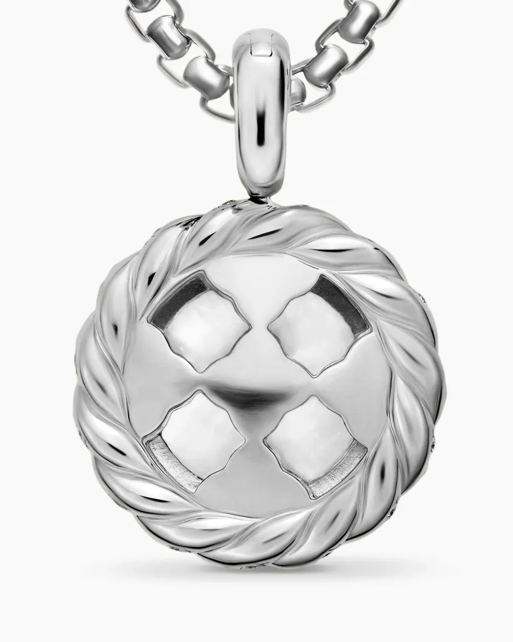 Pearl Classics Cable Halo Amulet Sterling Silver with Diamonds