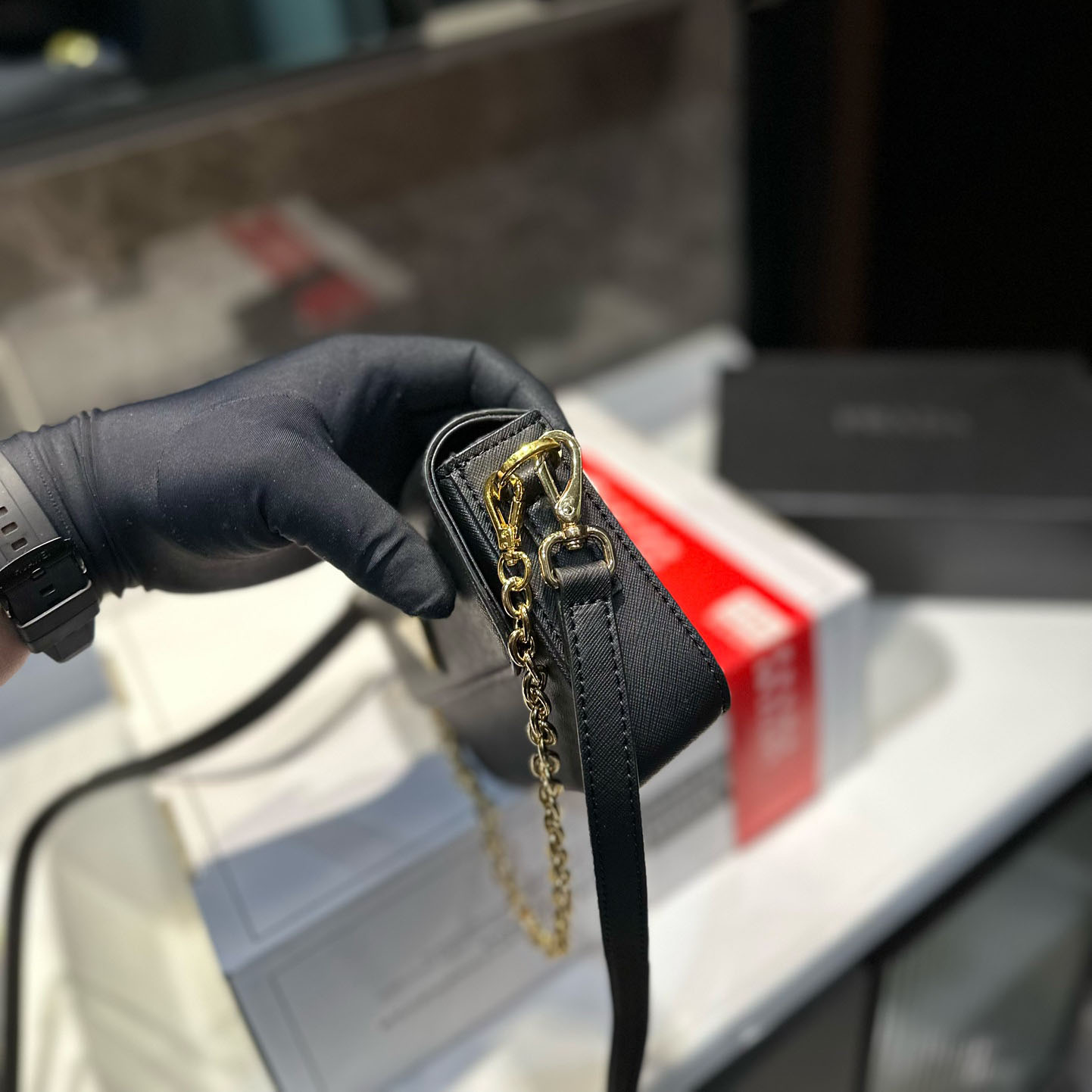 Emblème Saffiano shoulder bag