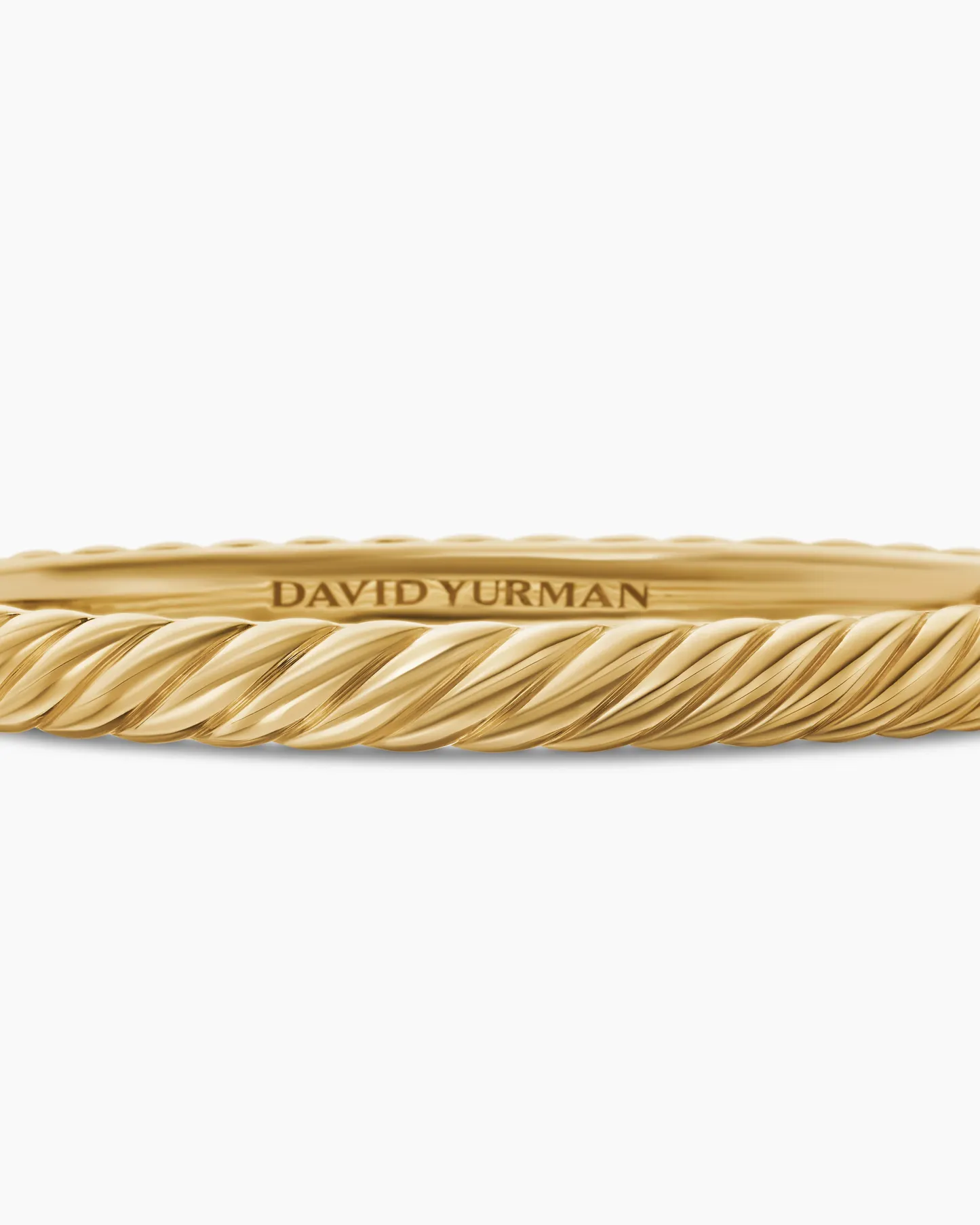 Sculpted Cable Bangle Bracelet 18K Yellow Gold, 6.2mm
