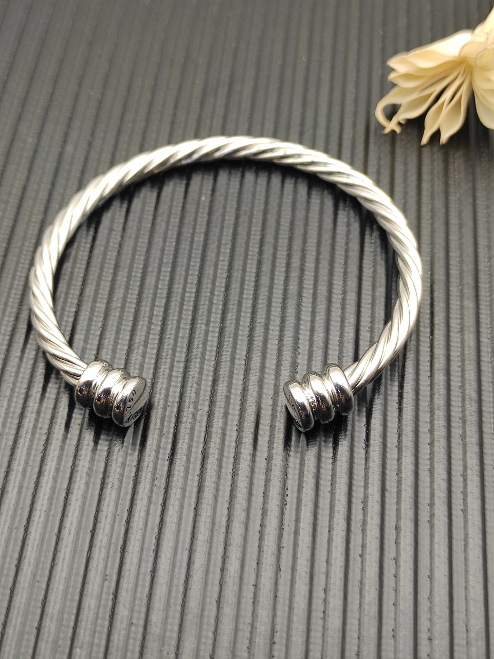 4mm Cable Classic Bracelet with Triple-Bar End Caps – Sterling Style