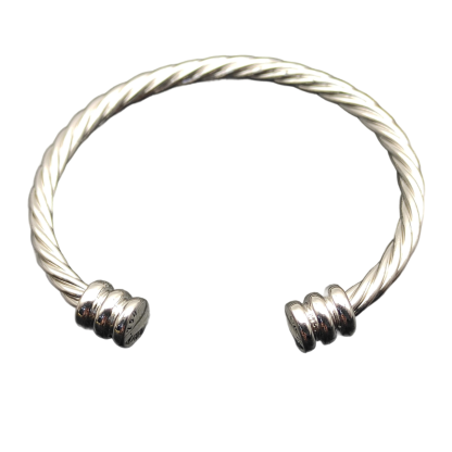 4mm Cable Classic Bracelet with Triple-Bar End Caps – Sterling Style