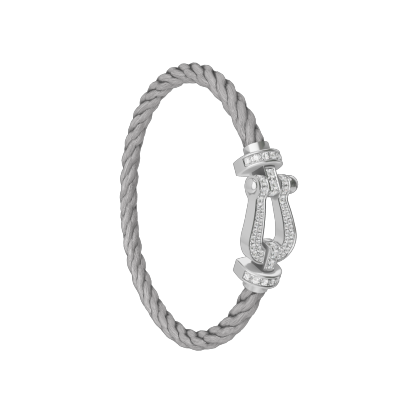 FORCE 10 BRACELET 18K WHITE GOLD AND DIAMONDS LARGE MODEL