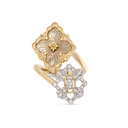 OPERA TULLE YELLOW AND WHITE GOLD RING