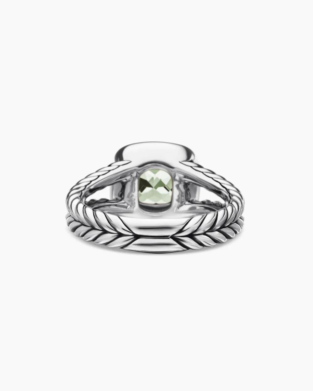 Petite Albion® Ring Sterling Silver with Prasiolite and Diamonds