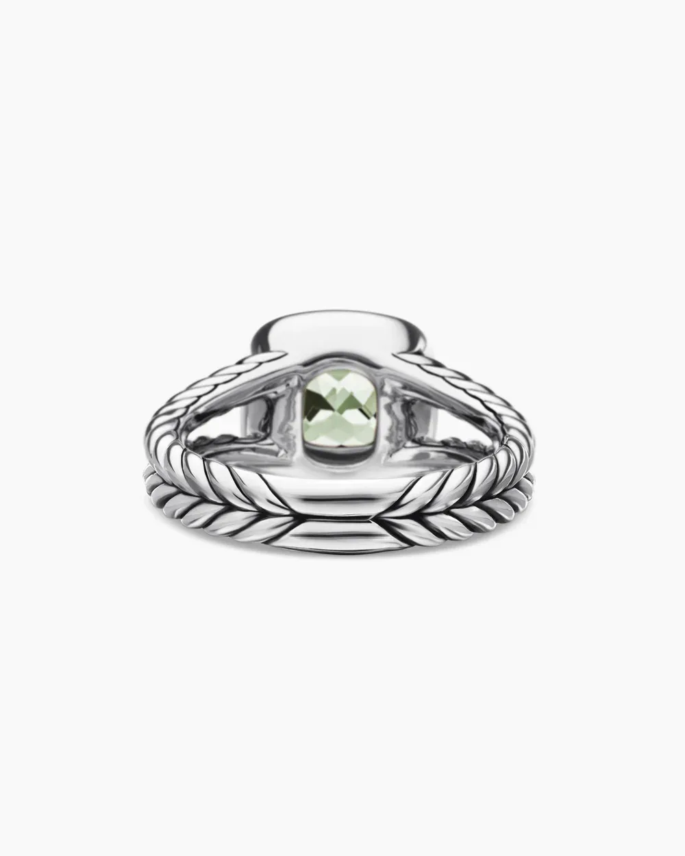 Petite Albion® Ring Sterling Silver with Prasiolite and Diamonds