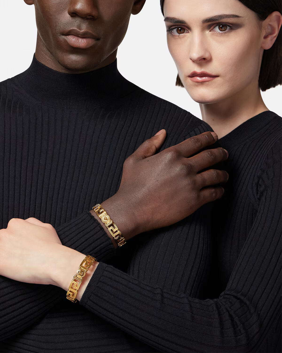 Crystal  Greca Cuff Bracelet