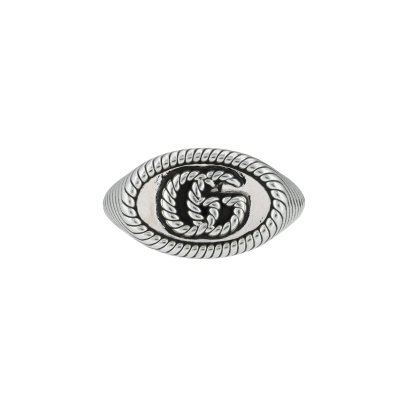 INTERLOCKING G CHEVALIER RING IN SILVER