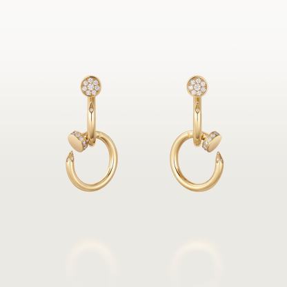 JUSTE UN CLOU EARRINGS, DOUBLE, DIAMONDS