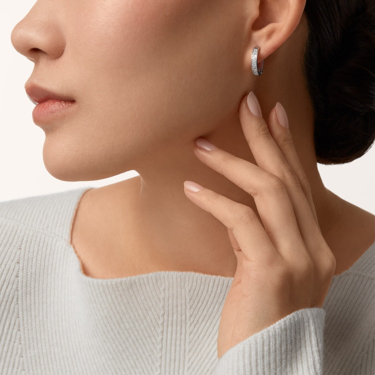 LOVE EARRINGS, MULTIWEAR, HALF-PAVED