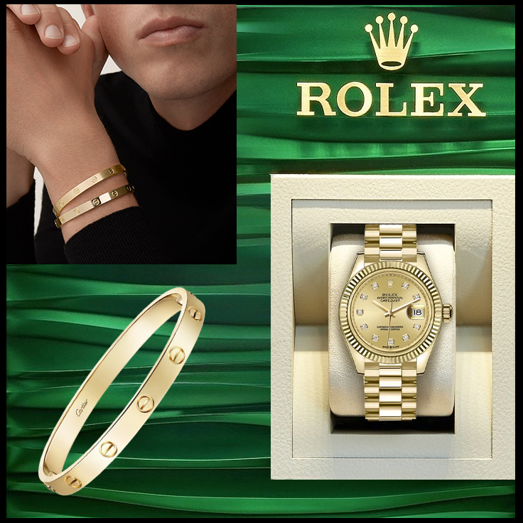 LOVE BRACELET, CLASSIC MODEL & DATEJUST 31 GOLD 278278-0009