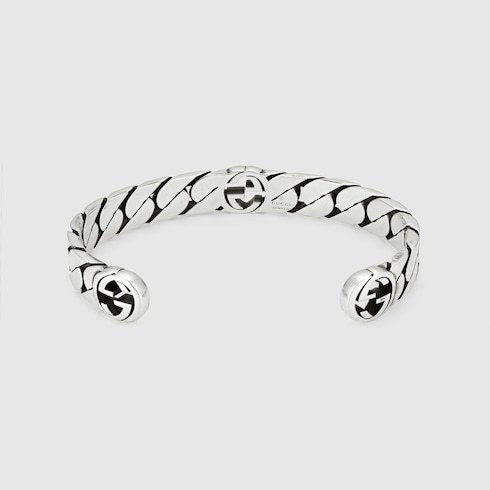 Wide Interlocking G bracelet