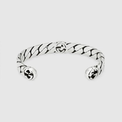Wide Interlocking G bracelet