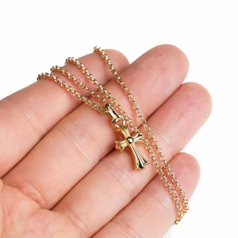 22K GOLD CROSS BABY FAT CHARM