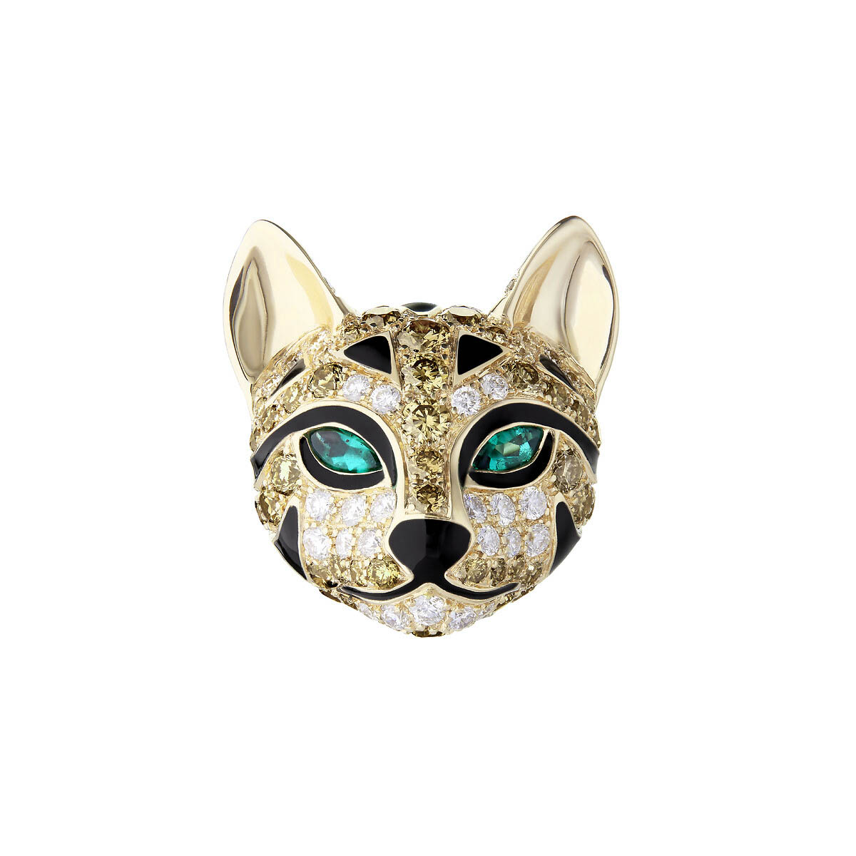 Fuzzy, the Leopard Cat stud earrings