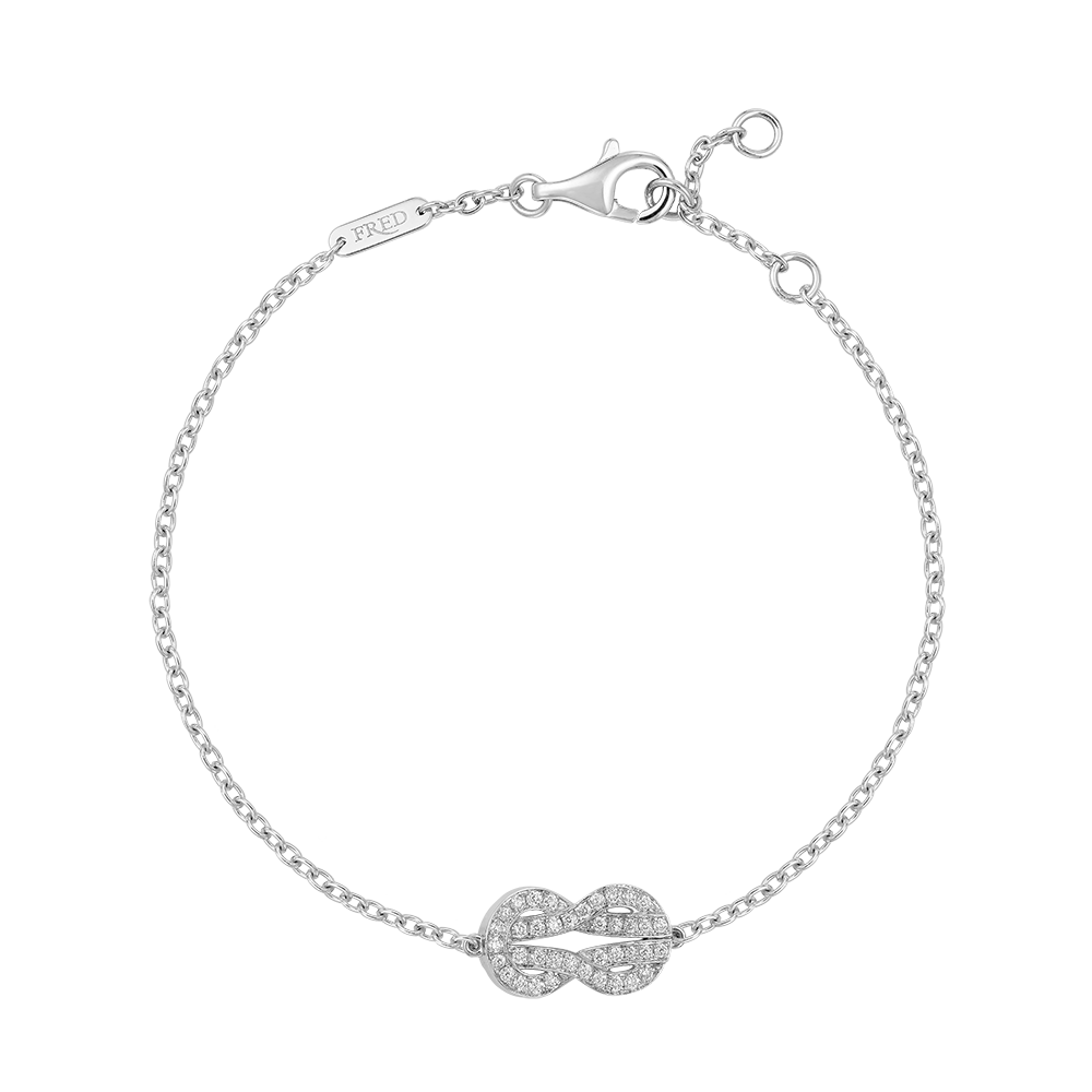 CHANCE INFINIE BRACELET 18K WHITE GOLD AND DIAMONDS MEDIUM MODEL