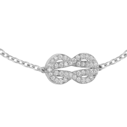 CHANCE INFINIE BRACELET 18K WHITE GOLD AND DIAMONDS MEDIUM MODEL