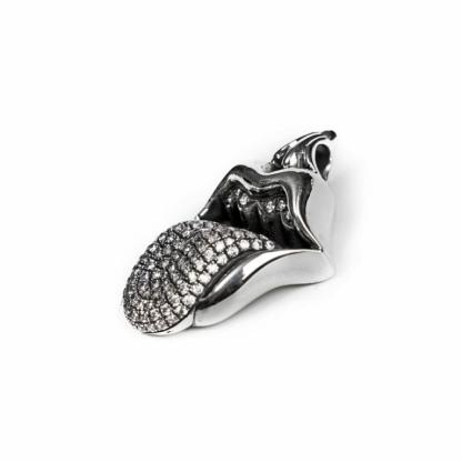 ROLLING STONES TONGUE & LIP PENDANT WITH DIAMOND