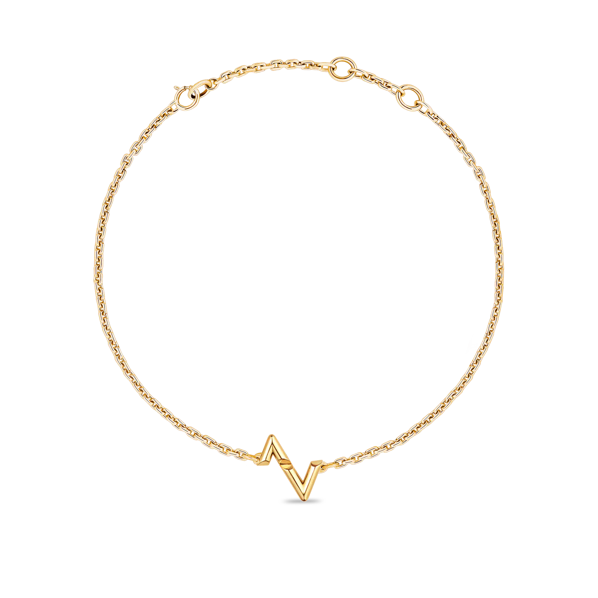 Volt Upside Down Chain Bracelet, Yellow Gold