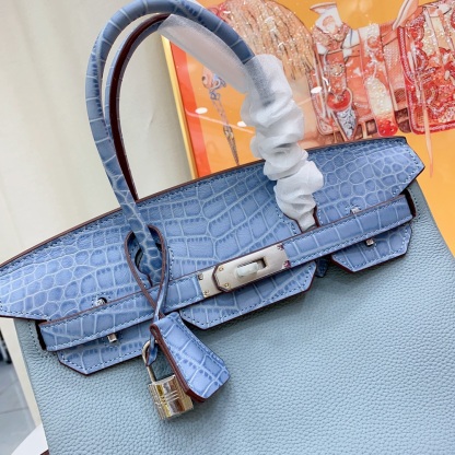 Herthtmes Togo Matte Alligator Birkin Touch 25/30 Gold