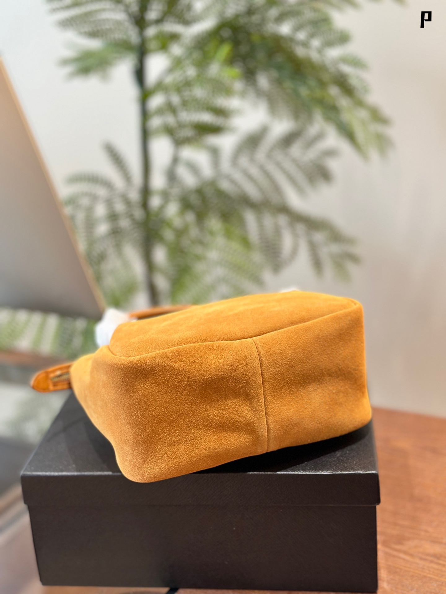 Medium suede shoulder bag