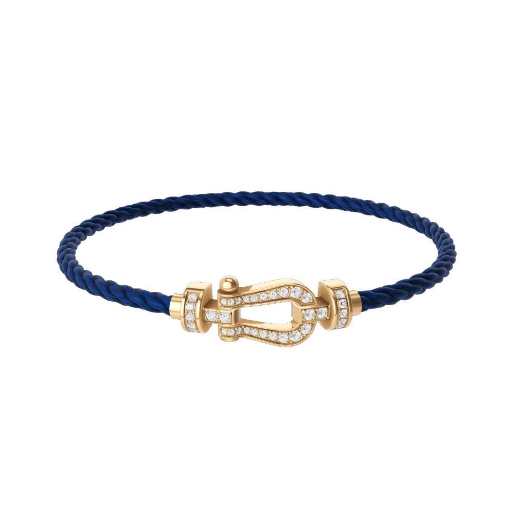 FORCE 10 BRACELET 18K YELLOW GOLD AND DIAMONDS MEDIUM MODEL