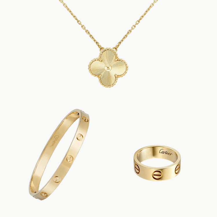 3-Piece Set Gold Love & Luck Gift