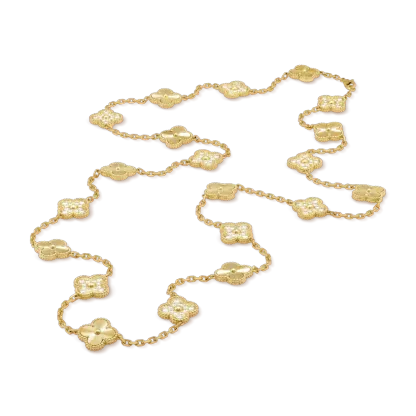 Vintage Alhambra long necklace, 20 motifs