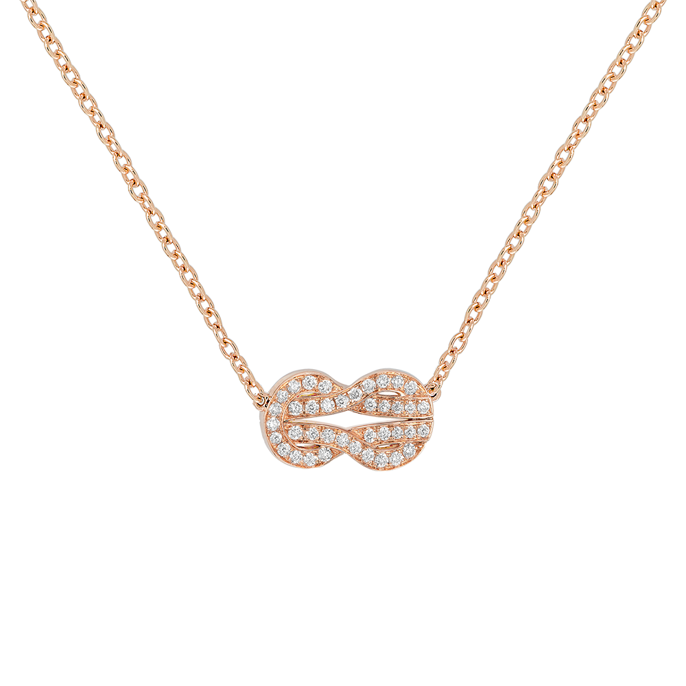 CHANCE INFINIE NECKLACE 18K PINK GOLD AND DIAMONDS MEDIUM MODEL